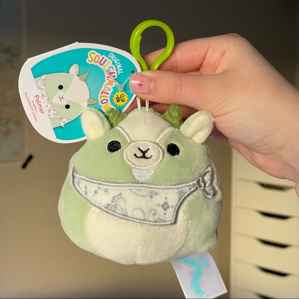 Squishmallow Palmer the Goat 3.5" Easter Clip